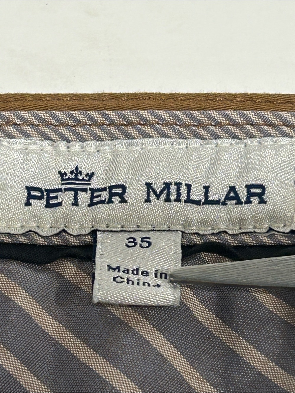 Peter Millar Crown Ultimate Sateen 5-Pocket Pants Chestnut Brown Men's Size 35 - Picture 8 of 13
